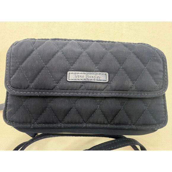 Vera Bradley Quilted Navy Convertible Wallet Crossbody RFID - Picture 2 of 7